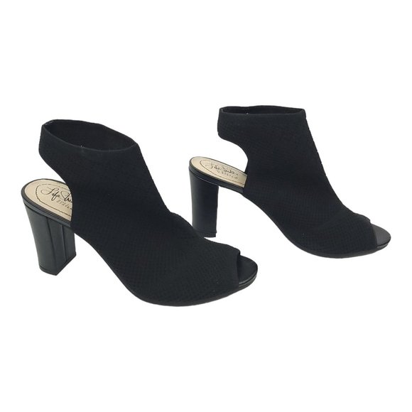 LifeStride Alita Block Heel Open Toe Ankle Boots Womens US 10 UK 8 EU 40 Black - Picture 10 of 11